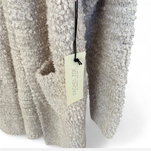Rachel Zoe Cream Textured Cozy Knit Cardigan Sweater Duster, Size Large, NWT - Picture 3 of 7